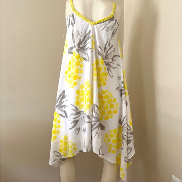 NEW pineapple print asymmetrical sun dress - Picture 5 of 7
